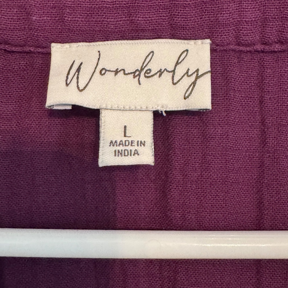 Wonderly Purple V-Neck Short Sleeve Dress Size L - Picture 3 of 3